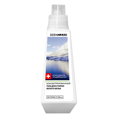 Концентрированный гель для стирки белого белья 120мл DzenClean